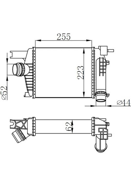 TURBO RADYATÖRÜ INTERCOOLER CLIO 4 2012 CAPTUR 2013 DUSTER 2013 0.9TCE 1.2TCE 1.5DCI 144961381R
