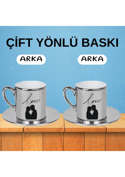 Love Baskılı Çiftlere Özel Ikili Porselen Kahve Fincanı fiyatları
