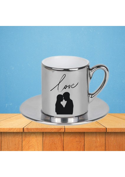 Love Baskılı Çiftlere Özel Ikili Porselen Kahve Fincanı fırsatları