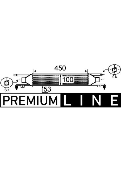 TURBO RADYATÖRÜ INTERCOOLER CORSA D 2006 1.3CDTI 90PS 450X100X52 55702194 6302080