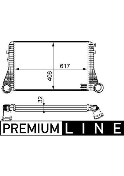 TURBO RADYATÖRÜ INTERCOOLER GOLF 5-JETTA-TOURANT-A3-TT-LEON-TOLEDO-OCTAVIA-2.0-1.8- 1.9 617X406X32 1K0145803A 1K0145803S 3C0145805R