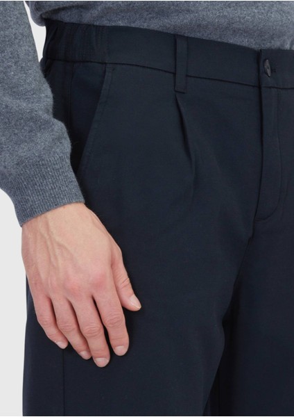 Siyah Düz Dokuma Jogging Fit Casual Pamuk Karışımlı Pantolon modelleri