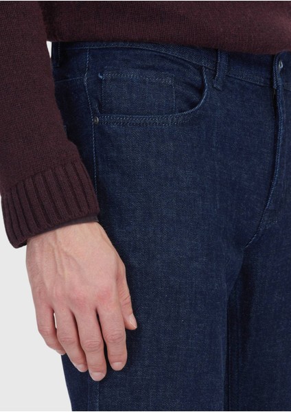 Lacivert Düz Slim Fit Denim Pamuk Karışımlı Pantolon modelleri