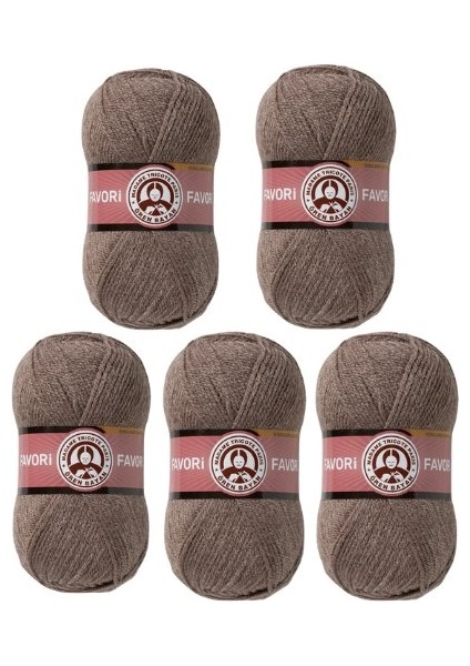 Ören Bayan Favori Örgü İpi - Kahverengi - 5'Li Paket - ( Renk Kodu : 014 ) fiyatları