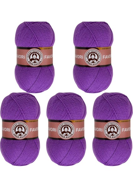 Ören Bayan Favori Örgü İpi - Mor - 5'Li Paket - ( Renk Kodu : 059 ) fiyatları