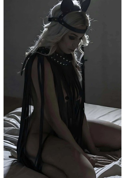 Kedi Kulaklı Deri Taç - APFT261