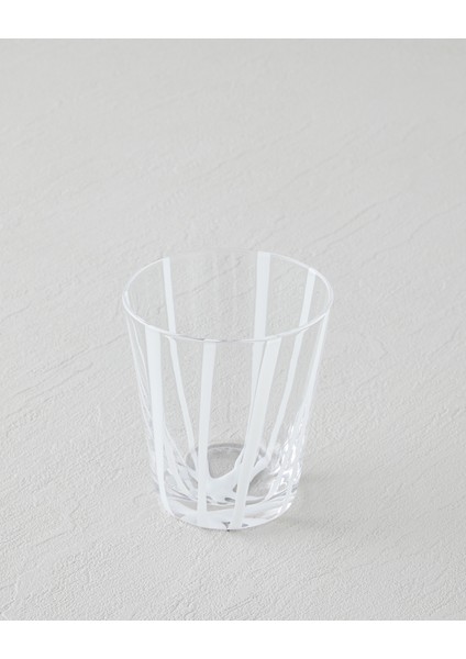 Stripe Cam El Yapımı Bardak 240 ml Beyaz fiyatları