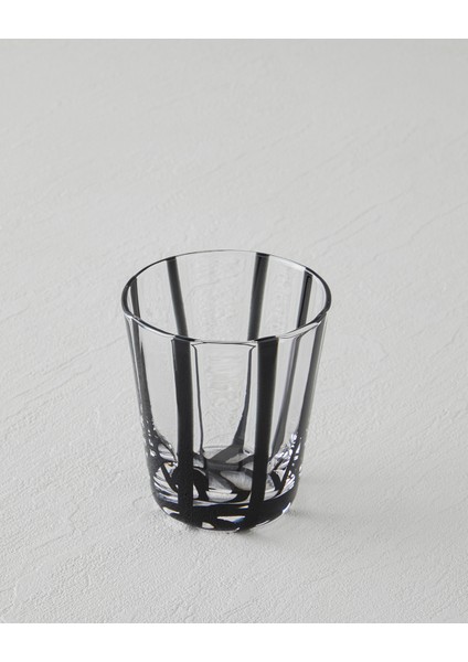 Stripe Cam El Yapımı Bardak 240 ml Siyah fiyatları