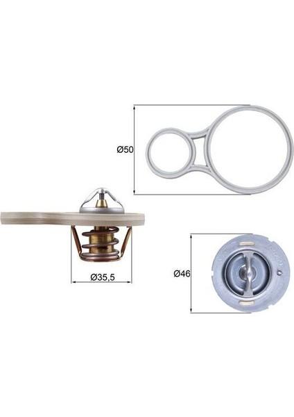 TERMOSTAT 91 C MINI W10 R50 R52 R53 11537596787