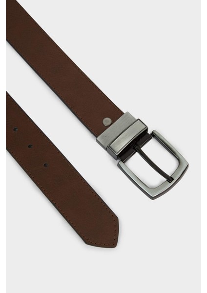 Erkek Çift Taraflı Toka Suni Deri Günlük Kemer G4434AXNS fiyatları