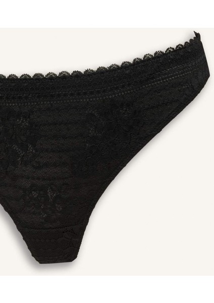 Bağcıklı Dantelli Slip Külot F7029AX25WN