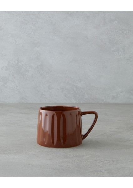 Daphne New Bone China Kupa 320 ml Koyu Kahverengi