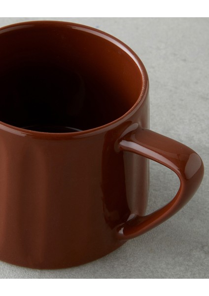 Daphne New Bone China Kupa 320 ml Koyu Kahverengi modelleri