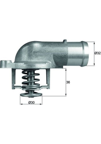 TERMOSTAT KOMPLE 87C VW TRANSPORTER T5-MUTIVAN 5-TOUAREG 2.5 TDI 2003-2009 AXD 070121114