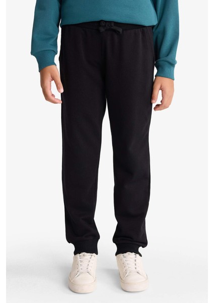 Erkek Çocuk 2'li Takım Yarım Fermuarlı Baskılı Sweatshirt Eşofman Altı F7088A825WN