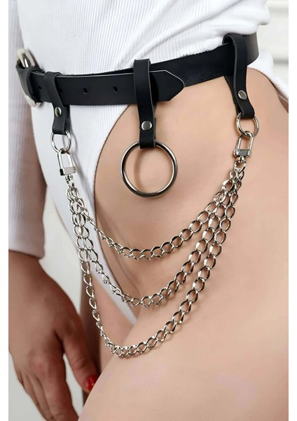 Zincir ve Halka Detaylı Bel Kemeri - APFT484