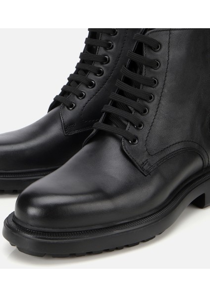02BOH311940A100 ERKEK Deri Siyah Fermuarlı Kalın Tabanlı Casual Bot modelleri