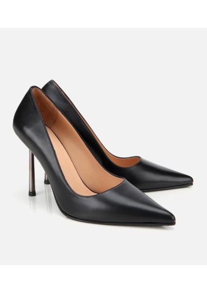 01AYH315230A100 KADIN Deri Siyah Metal Detaylı Yüksek Topuklu Stiletto fiyatları