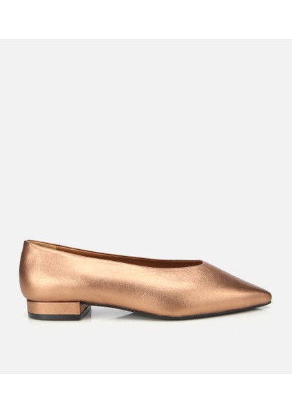 01AYH316500A470 KADIN Deri Bronz Sivri Burunlu Babet
