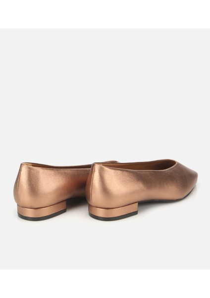 01AYH316500A470 KADIN Deri Bronz Sivri Burunlu Babet fırsatları