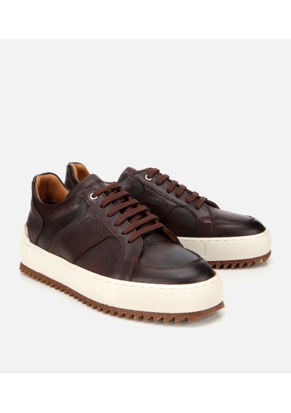 02AYH312150A480 ERKEK Deri Kahverengi Yumuşak Dokulu Kalın Tabanlı Spor Ayakkabı fiyatları
