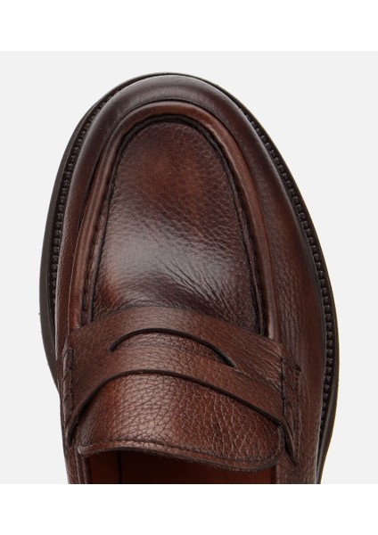 02AYH312160A480 ERKEK Deri Kahverengi Yumuşak Dokulu Kalın Tabanlı Klasik Loafer indirimleri