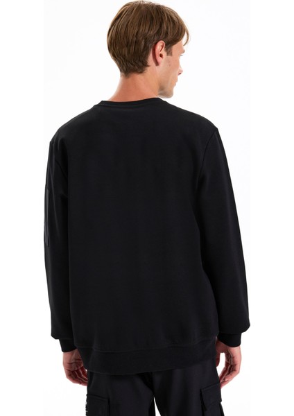Bisiklet Yaka Düz Siyah Erkek Sweatshırt J5WM-SWT7390 indirimleri