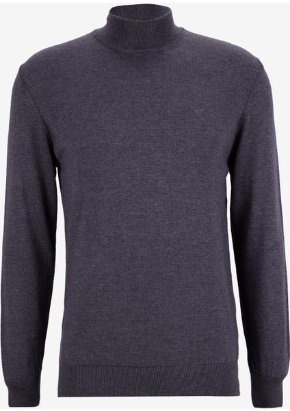 Yarım Balıkçı Yaka Basic Düz Gri Melanj Erkek Kazak F5WM-KZK 2554 fiyatları