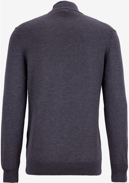 Yarım Balıkçı Yaka Basic Düz Gri Melanj Erkek Kazak F5WM-KZK 2554 modelleri