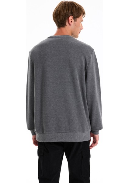 Bisiklet Yaka Düz Antrasit Erkek Sweatshırt J5WM-SWT7221 indirimleri
