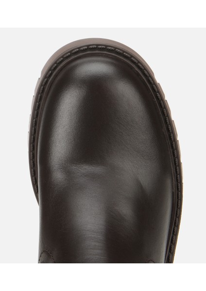 01BOH313210A480 KADIN Deri Kahverengi Streç Bilekte Düz Bot indirimleri