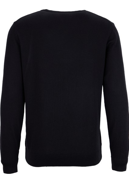 V Yaka Basic Düz Siyah Erkek Kazak F5WM-KZK 2557 modelleri