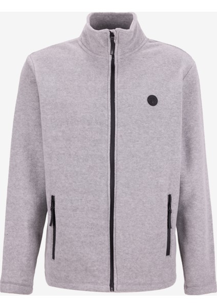 D5WM-SWT3301 Gri Melanj Dik Yaka Basic Düz Erkek Polar Sweatshırt fiyatları