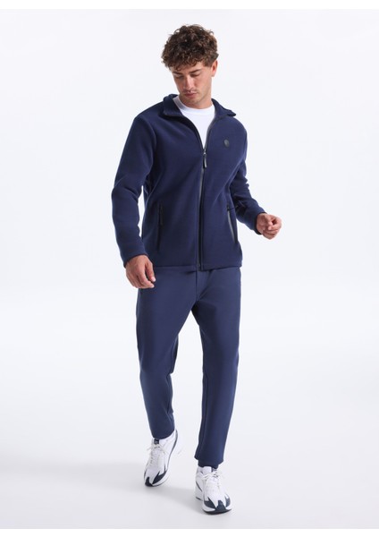 D5WM-SWT3301 Lacivert Dik Yaka Basic Düz Erkek Polar Sweatshırt fırsatları