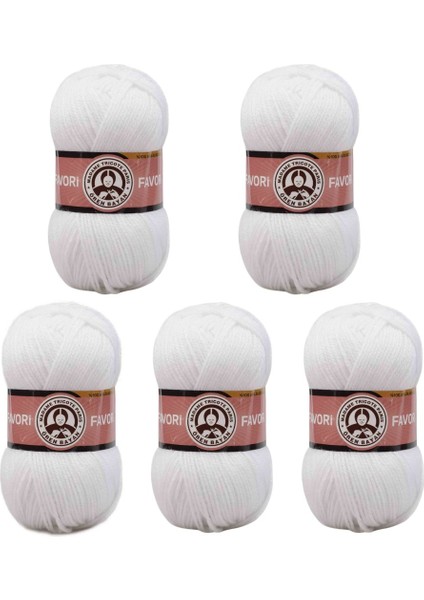 Ören Bayan Favori Örgü İpi - Beyaz - 5'Li Paket - ( Renk Kodu : 000 ) fiyatları
