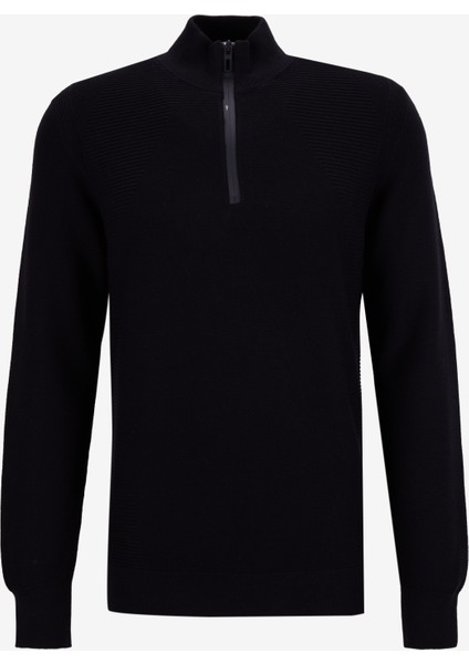 Bato Yaka Slim Fit Düz Siyah Erkek Kazak F5WM-KZK 2522 fiyatları