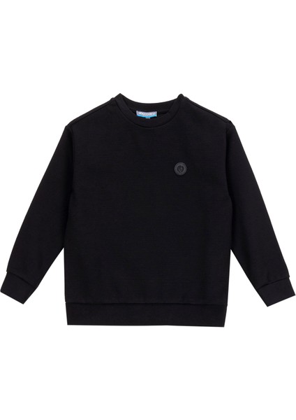 Düz Erkek Çocuk Siyah Sweatshırt D5WB-SWT3102