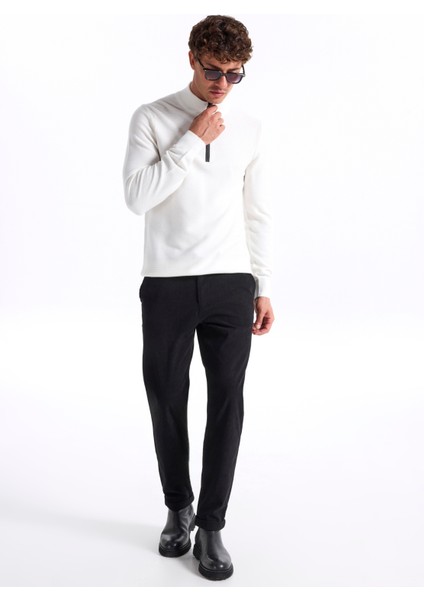 Bato Yaka Slim Fit Düz Ekru Erkek Kazak F5WM-KZK 2522 fiyatları