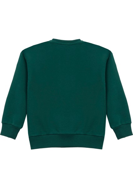 Baskılı Erkek Çocuk Koyu Yeşil Sweatshırt D5WB-SWT3044 fırsatları