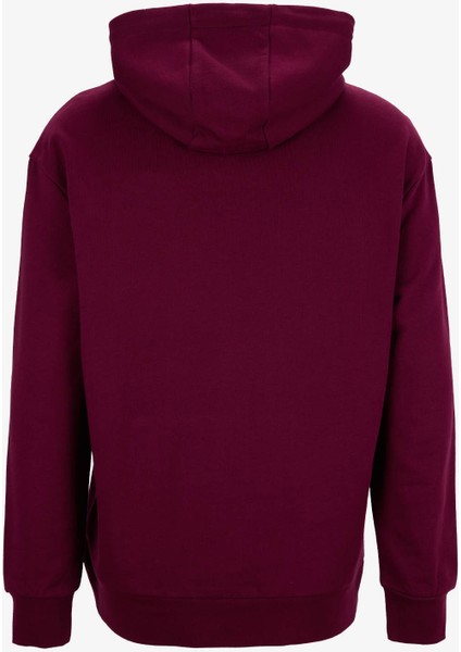 D5WM-SWT3881 Bordo Kapüşon Yaka Relaxed Baskılı Erkek Sweatshırt fırsatları