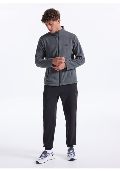 D5WM-EA3985 Siyah Relaxed Düz Erkek Eşofman Altı