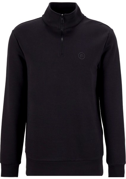 Bato Yaka Düz Siyah Erkek Sweatshırt FC4WM-SWT 2233. fiyatları