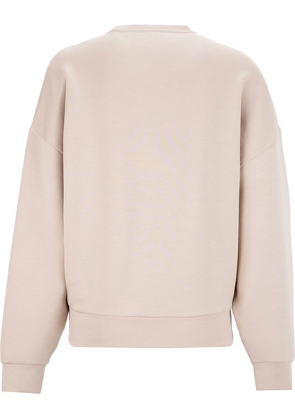 Bisiklet Yaka Taşlı Bej Kadın Sweatshırt F5WL-SWT0034 modelleri