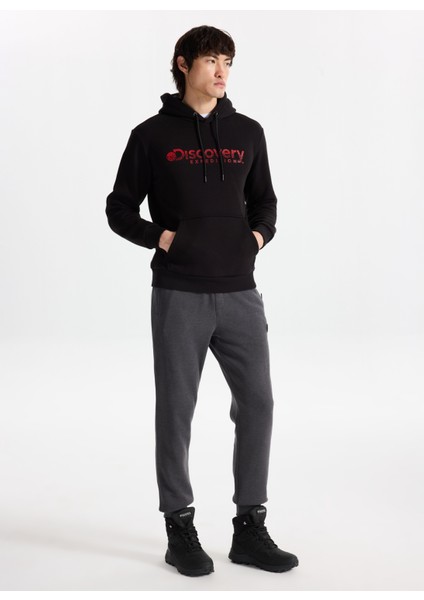 D5WM-SWT3854 Siyah Kapüşon Yaka Relaxed Baskılı Erkek Sweatshırt fiyatları