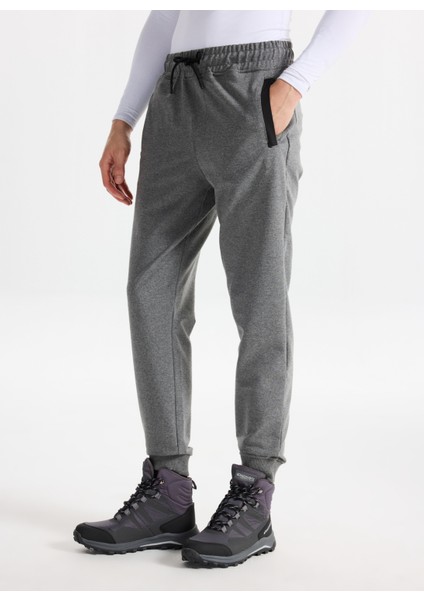 D3WM-EA7 Antrasit Melanj Standart Düz Erkek Eşofman Altı modelleri