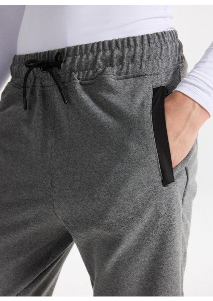 D3WM-EA7 Antrasit Melanj Standart Düz Erkek Eşofman Altı fırsatları