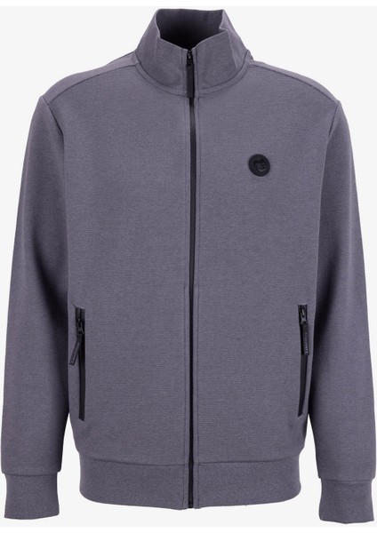 D5WM-SWT3988 Antrasit Dik Yaka Relaxed Düz Erkek Sweatshırt fiyatları