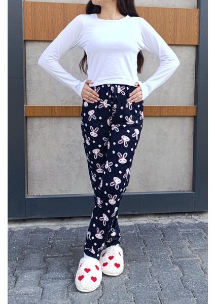 Süet Kışlık Yumuşak Dokulu Kadın Pijama