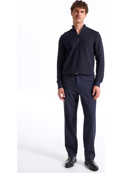 Bato Yaka Slim Fit Düz Lacivert Erkek Kazak F5WM-KZK 2522 fiyatları