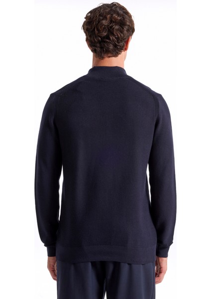 Bato Yaka Slim Fit Düz Lacivert Erkek Kazak F5WM-KZK 2522 indirimleri
